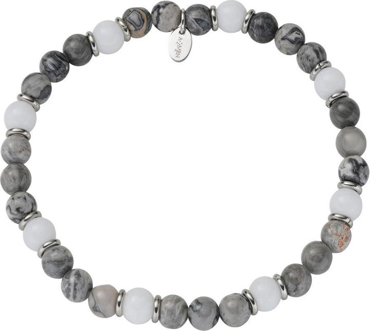 Actual product image Amen Agate Steel bracelet (Stainless steel)