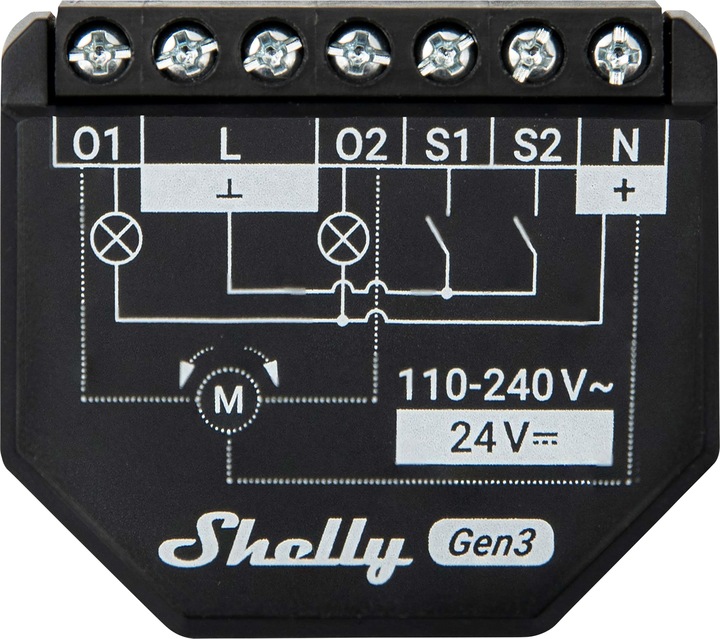 Immagine prodotto Shelly 2PM Gen3 (Attuatore per otturatore)