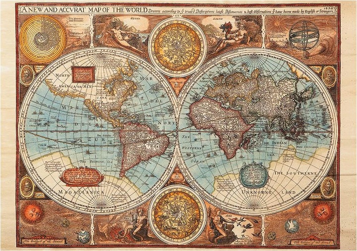 Actual product image Dino Puzzle world map 1626, 500 pieces (500 pieces)