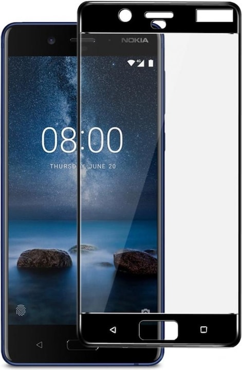 Immagine prodotto Screenguard Nokia 8 Pellicola protettiva di vetro a schermo intero 2.5D 9H (1 Pezzo/i, Nokia 8)