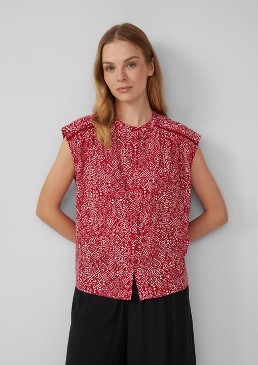 Immagine prodotto s.Oliver Bluse Weites Blusentop mit Raffung und Spitzen-Detail (36)