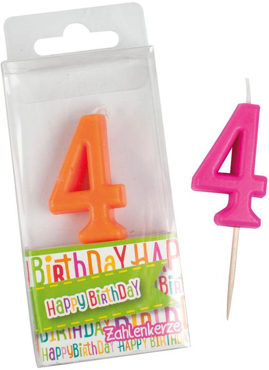 Image du produit Trendhaus Bougies avec chiffre Birthday Fun Glitter Mini (4 x)