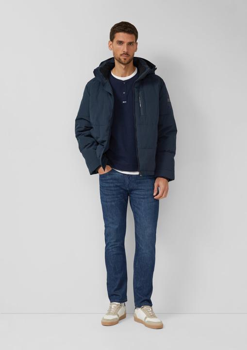 Produktbild s.Oliver T-Shirt Strukturiertes Langarmshirt mit Henley-Ausschnitt (L, M)