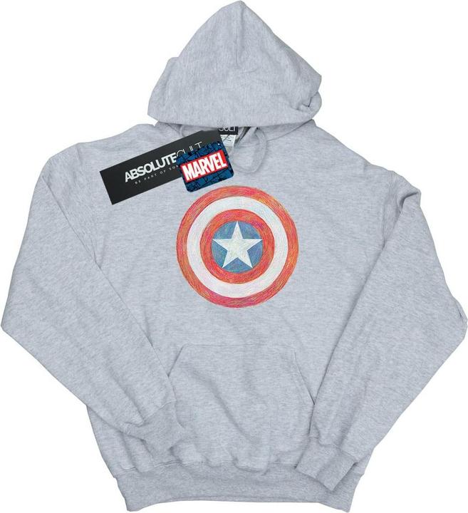 Produktbild Captain America Sketched Shield Kapuzenpullover Jungen (152, 158)