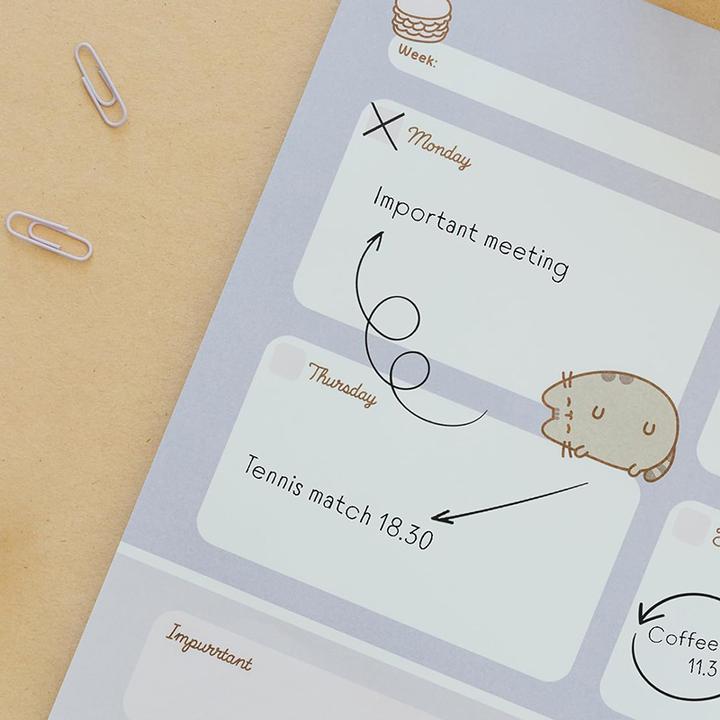 Actual product image Pusheen – Wochenplaner aus der Moments-Kollektion, 54 A3-Seiten (A3)