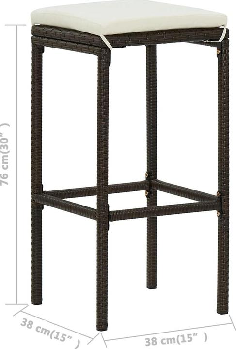 Produktbild vidaXL Bar-Set (38 x 38 x 110 cm)