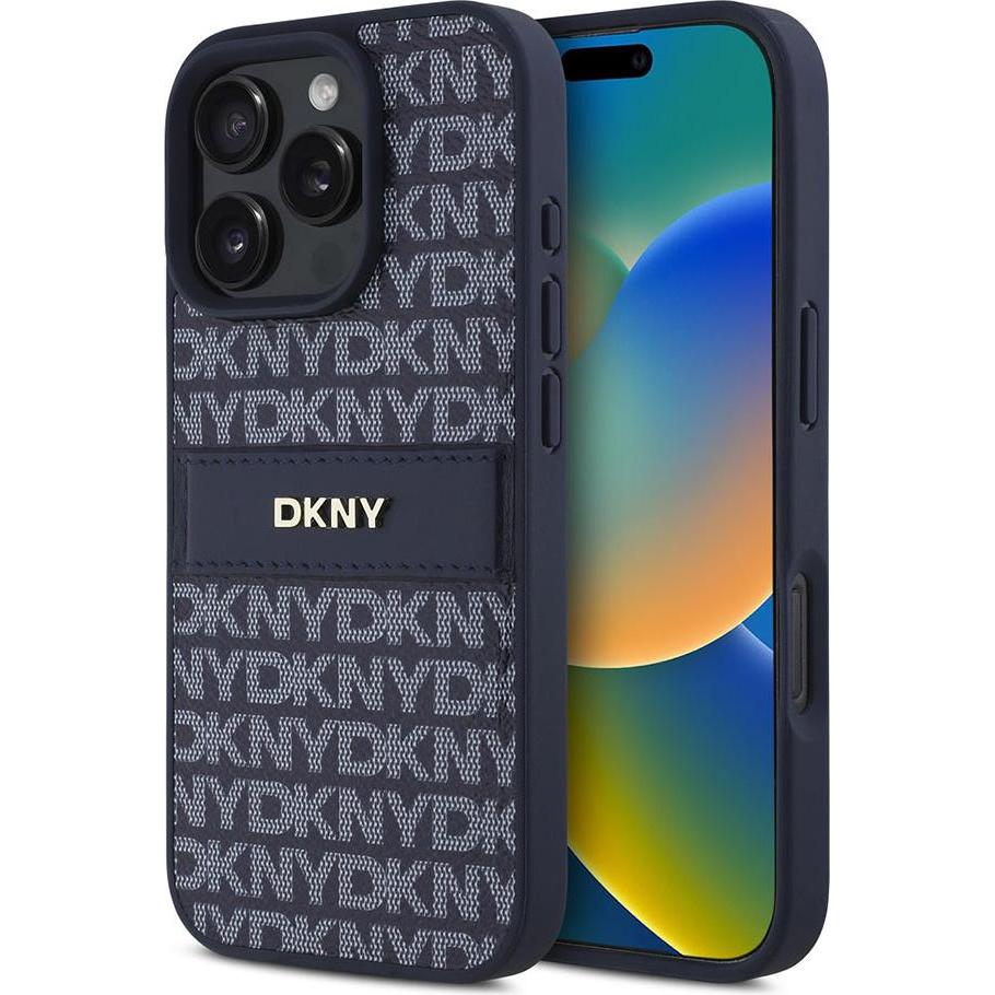 Thumbnail - DKNY Repeat Pattern Tonal Stripe Backcover (Apple iPhone 16 Pro Max), Smartphone Hülle, Weiss