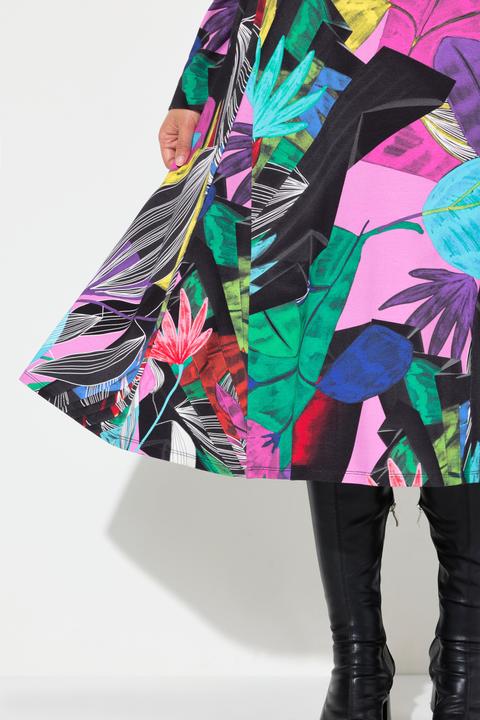 Actual product image Ulla Popken Colorful Graphic Leaf Dress (46, 48)