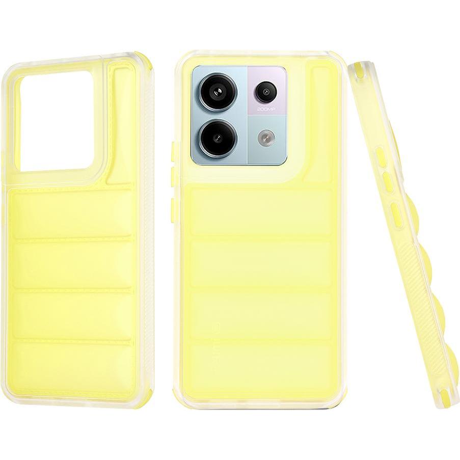 Techsuit - Wave Shield - Xiaomi Redmi Note 13 Pro 5G / Poco X6 - Yellow (Xiaomi Redmi Note 13 Pro 5G), Cover smartphone, Giallo