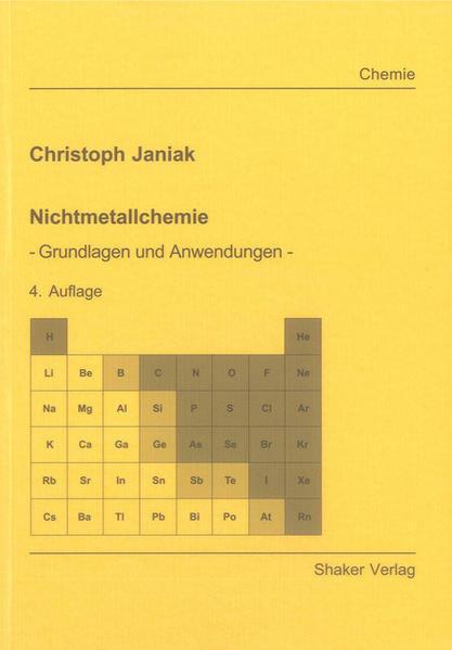 Produktbild Nichtmetallchemie (Deutsch, Christoph Janiak, 2012)