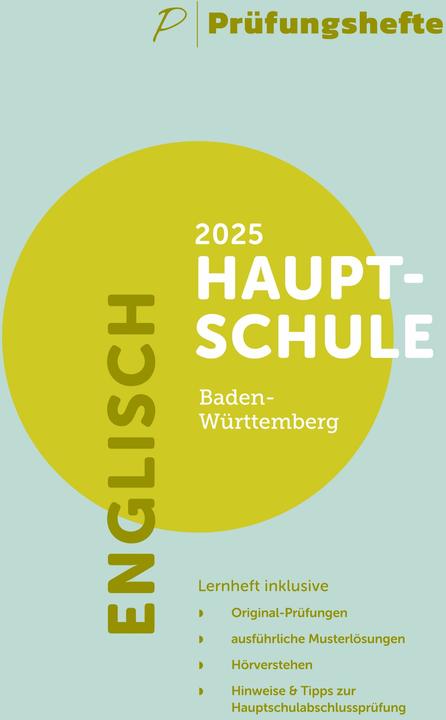 Prüfungsheft - 2025 Englisch Hauptschulabschluss - Baden-Württemberg - Original-Prüfungen und L (Deutsch, 2025)