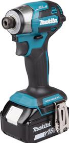 Immagine prodotto Shots Makita DTD 173 RTJ Akku Schlagschrauber 18 V 180 Nm 1/4“ Brushless + 2x Akku 5,0 Ah + Ladegerät +
