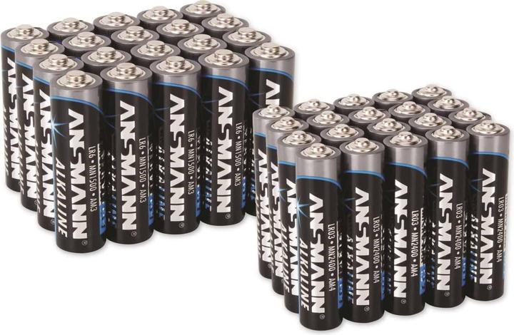 Productafbeelding Ansmann Batterijset Micro, Mignon 40 (40 Pcs., AA, AAA)
