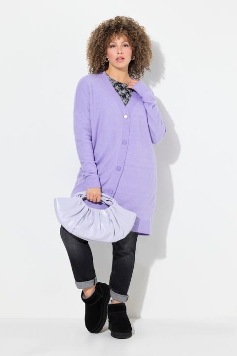 Immagine prodotto Ulla Popken Strickjacke, Boxy-Schnitt, V-Ausschnitt, Knopfleiste (42, 44)