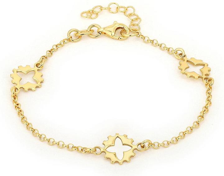 Immagine prodotto Leyda Fiore del braccialetto (19 cm, Argento 925, placcato oro 750 / 18)