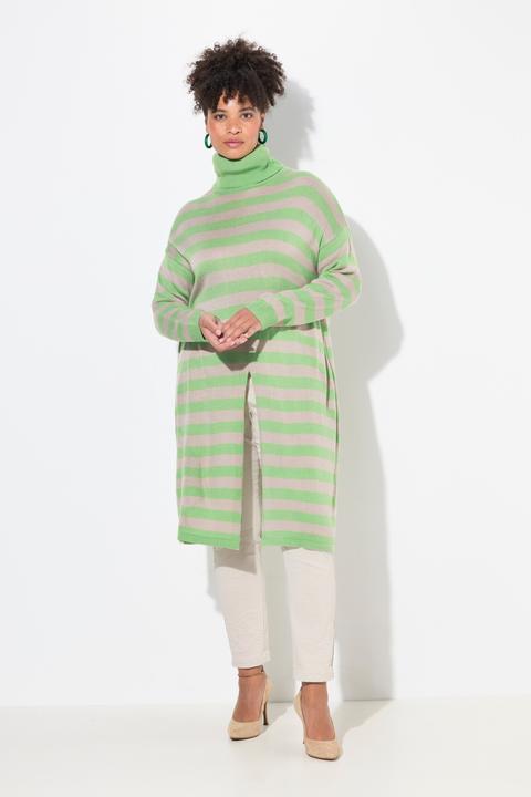 Produktbild Miamoda Long-Pullover, A-Linie, Ringel, Saumschlitz (58)