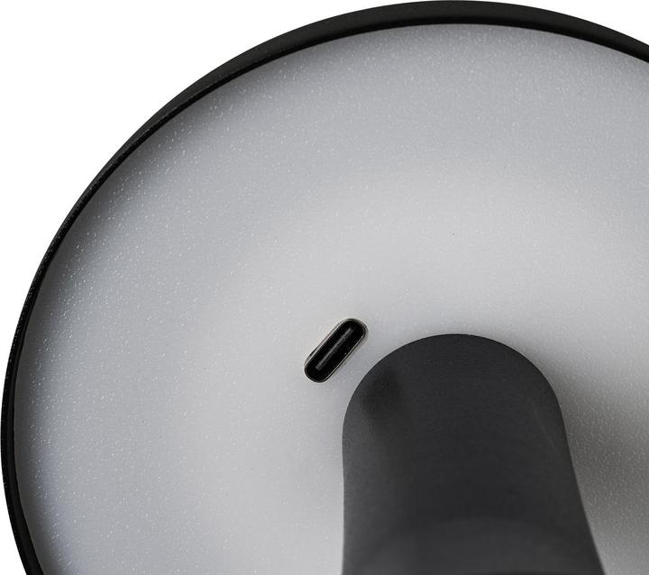 Actual product image Idena LED Tischleuchte Touch Fado Metall schwarz 10x16,5cm Akku USB C dimmbar 3 Modi Innen