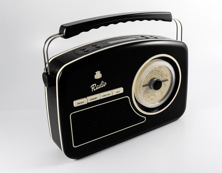 GPO RYDELLDABBLA Trendy Jaren 50 style DAB+ - radio, zwart (LW, MW, AM, FM)