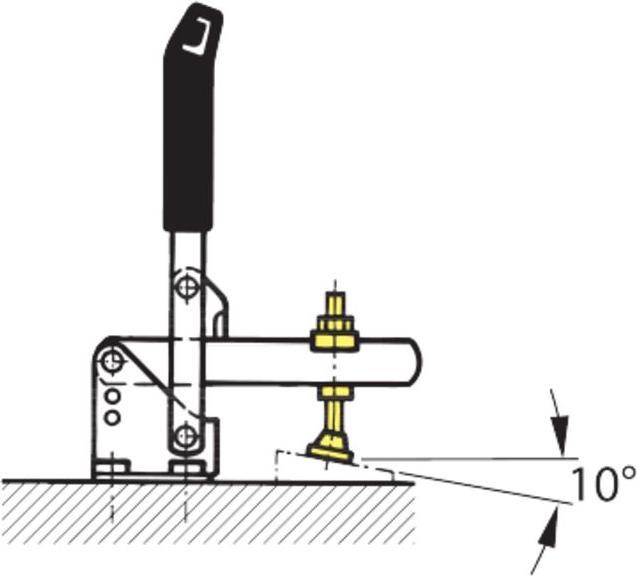 Actual product image Amf Vertical clamp with horizontal foot