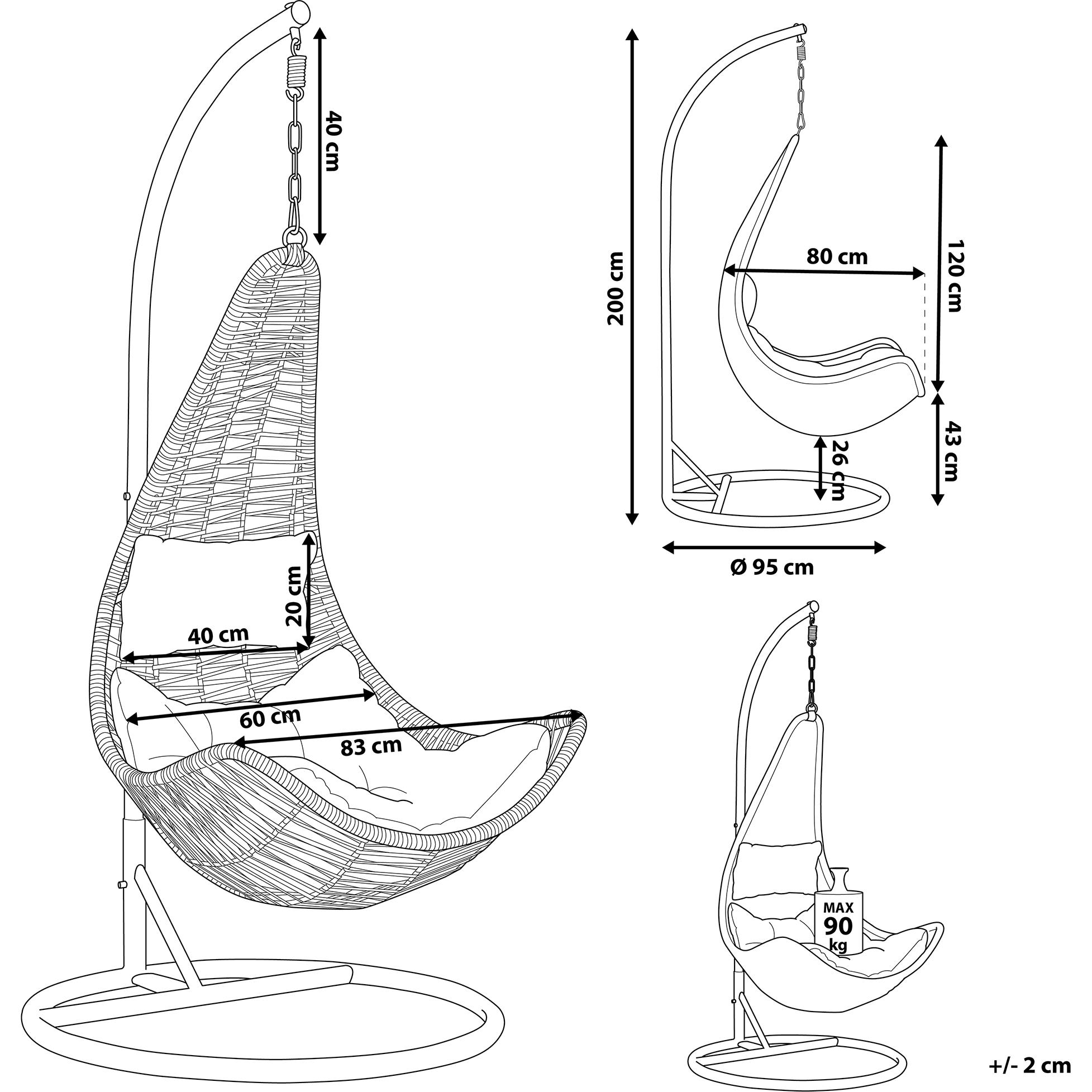 Thumbnail - Beliani, Hängematte, Atri (90 kg)