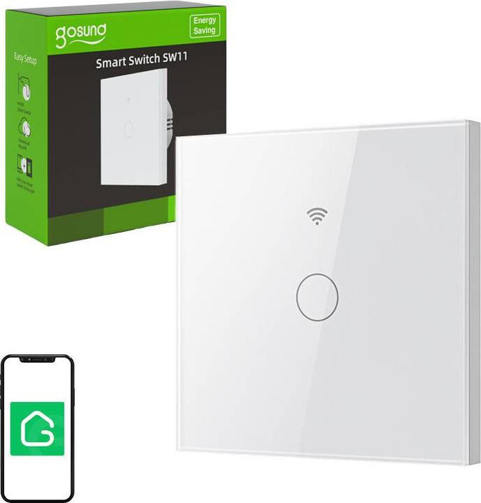 Actual product image Gosund Smart Touch WiFi Light Switch SLS1 Single (optional N)