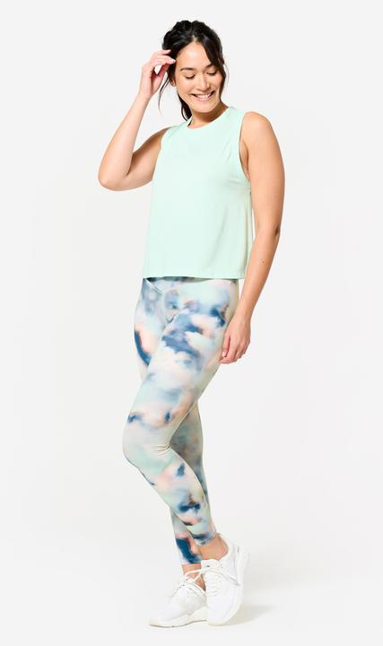 Produktbild Domyos T-Shirt Crop Top Baumwolle, Damen, hellgrün (XS)