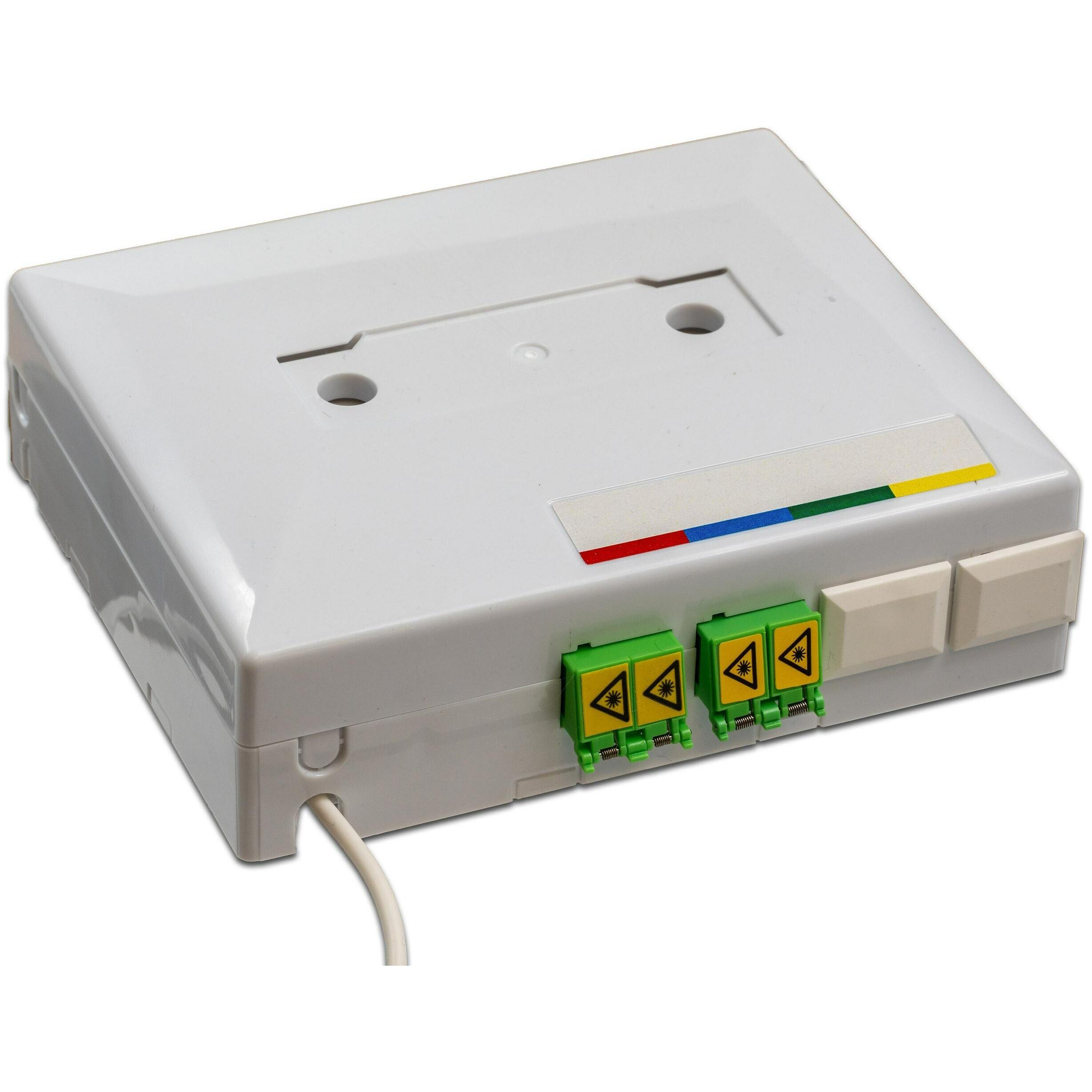 Wirewin Lightwin FTTH OTO Box, 4-fasrig, 4x LC/APC Kupplungen, Breakoutkabel 30 - 100 m, G.657A2 (Spleissbox), Netzwerk ...
