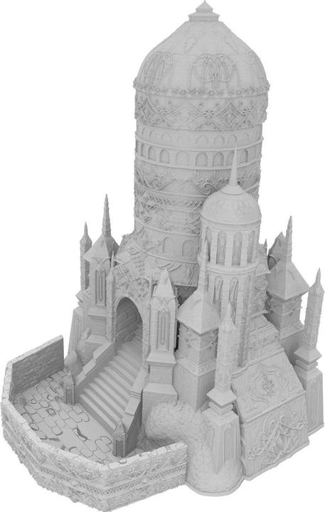 Produktbild Feldherr Fates End Eladrin Würfelturm grau, 3D-gedruckt, modular (Kunststoff)