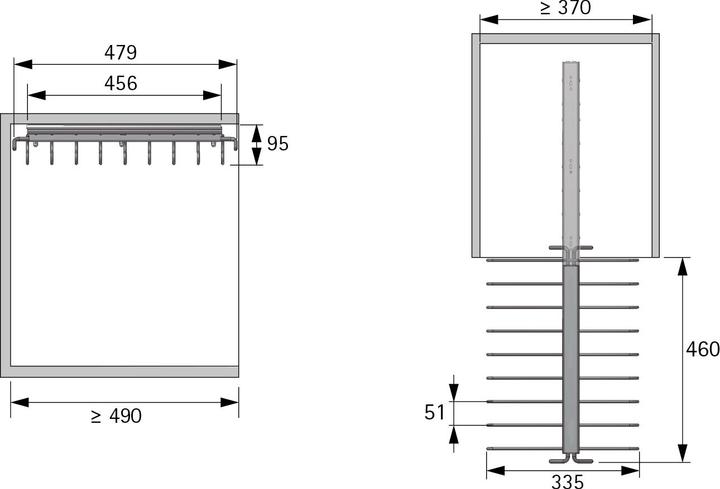 Image du produit Hettich Porte-pantalons télescopique