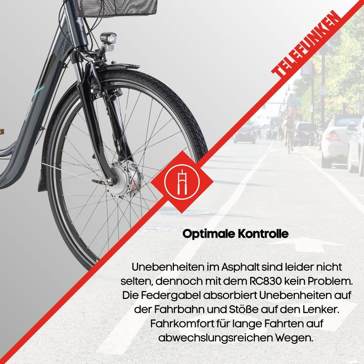 Produktbild Telefunken Multitalent RC830, City E-Bike, Motor power 250 W, Wheel size 28 ", Warranty 24 month(s), Anthracite (48 cm)