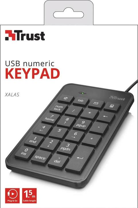 Image du produit Trust Xalas (Pavé numérique, Filaire)