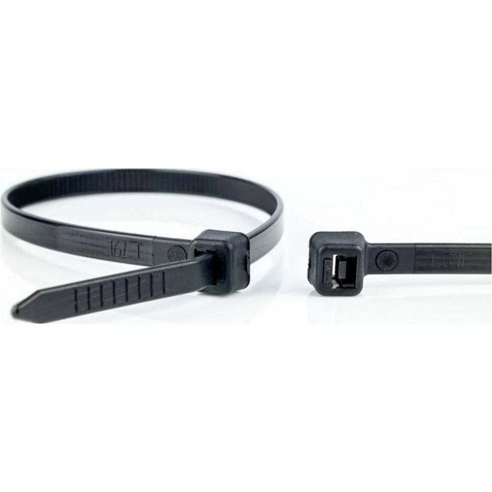 WKK, Kabelbinder, 5349 Kabelbinder 200 mm 3.60 mm Schwarz Hitzestabilisiert, UV-stabilisiert (Kunststoffkabelbinder, 200...