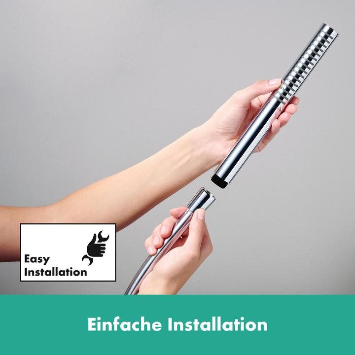 Produktbild hansgrohe Unica Duschstange S Puro 90 cm, Easy Slide Duschkopfhalter, Isiflex Duschschlauch 160 cm