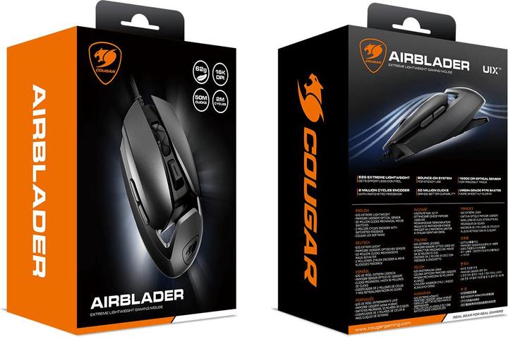 Produktbild Cougar AIRBLADER mouse USB Type-A Optical 16000 DPI (Kabelgebunden)