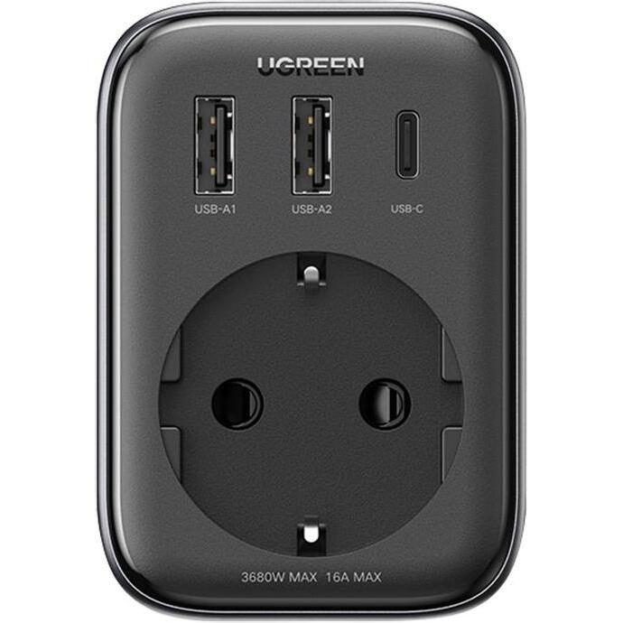 Thumbnail - Ugreen EU 90613 Verlängerungskabel, 30 W (30 W), USB Ladegerät, Grau