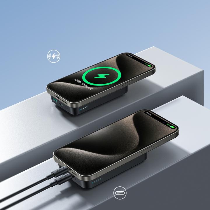Actual product image Joyroom Mini Magnetic Wireless Powerbank (20W) (10000 mAh, 20 W, 37 Wh)