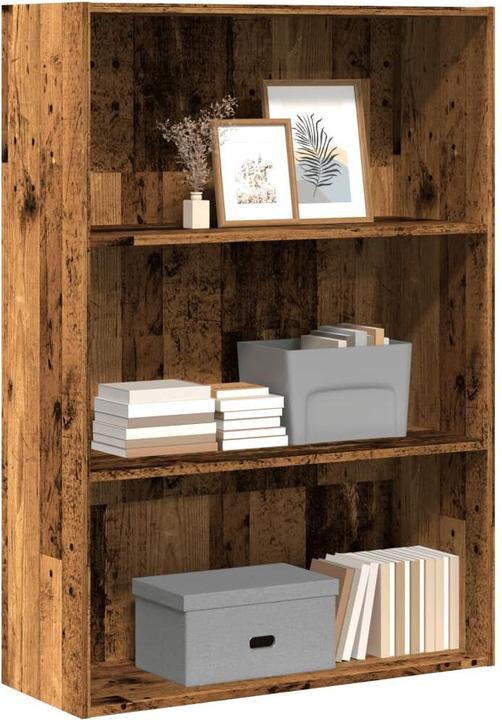Actual product image vidaXL Bücherregal Regal Standregal Büroregal Aufbewahrungsregal Altholz-Optik (80 x 30 x 114 cm)