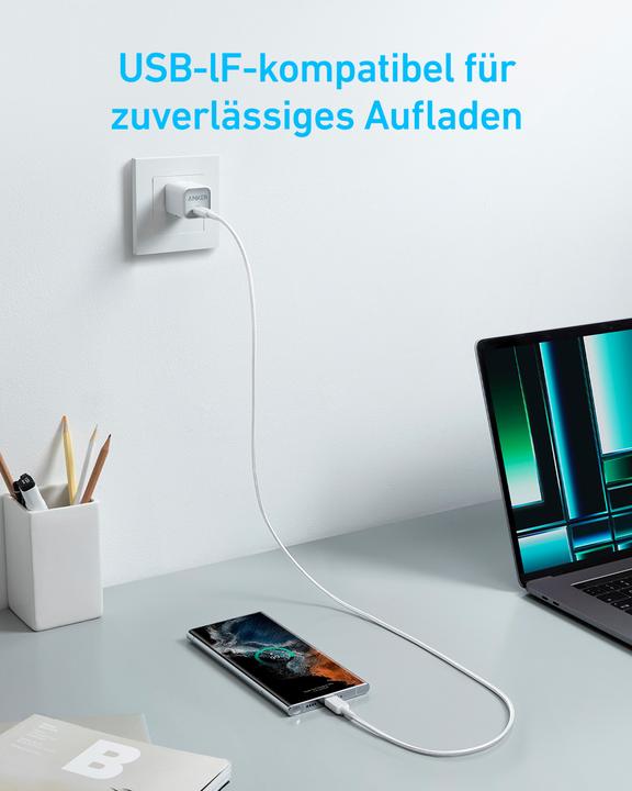 Actual product image Anker 322 USB-C to USB-C Cable Nylon, 3M (3 m, USB 3.0, 60 W)