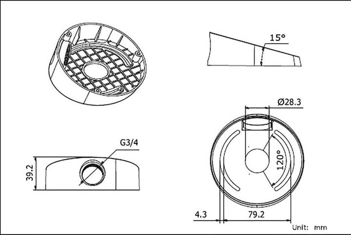 Produktbild Hikvision Deckenhalterung (Montage-Kit)
