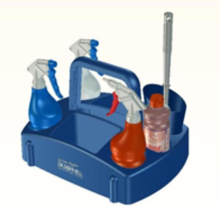 Immagine prodotto Dr. Schnell Cesto di trasporto iTray per bottiglie di dosaggio Cesto di pulizia, satellite flessibile (1 pz.)