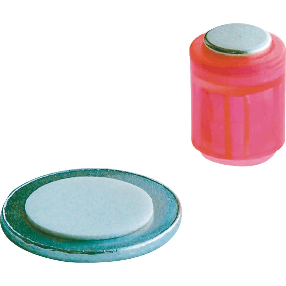 Laurel, Magnet, Magnet Zylinder 14x9mm mit selbstklebender Metallscheibe bis 1900g VE=4 Stück kristallpink (4 x)