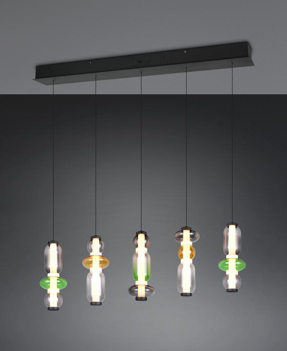 Immagine prodotto Trio 334310517 Minerva LED Pendelleuchte 5x8W dimmbar Multicolor CCT einstellbare Lichtfarbe