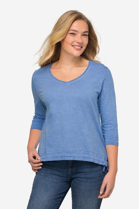 Immagine prodotto Laurasøn T-Shirt, V-Ausschnitt, Halbarm, Saum mit Raffung OEKO-TEX MIG (XL)