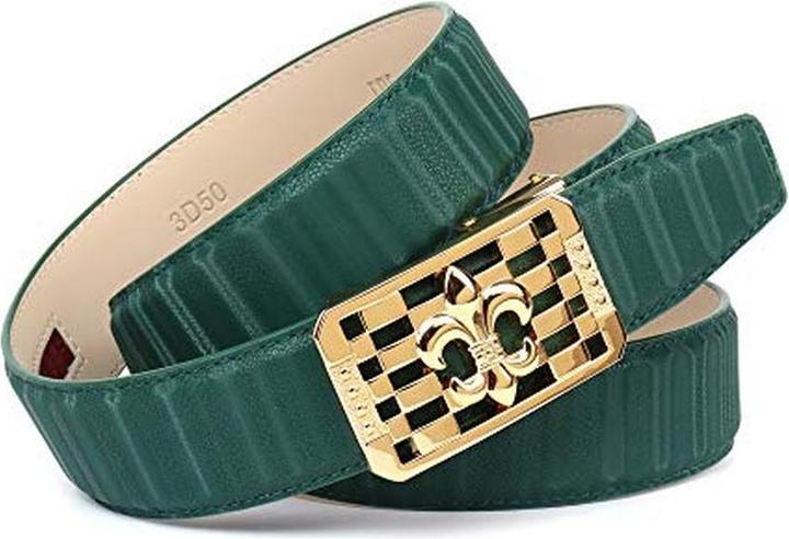 Actual product image Anthoni Crown Women's Leather Belt with Adjustable Width and Removable Buckle