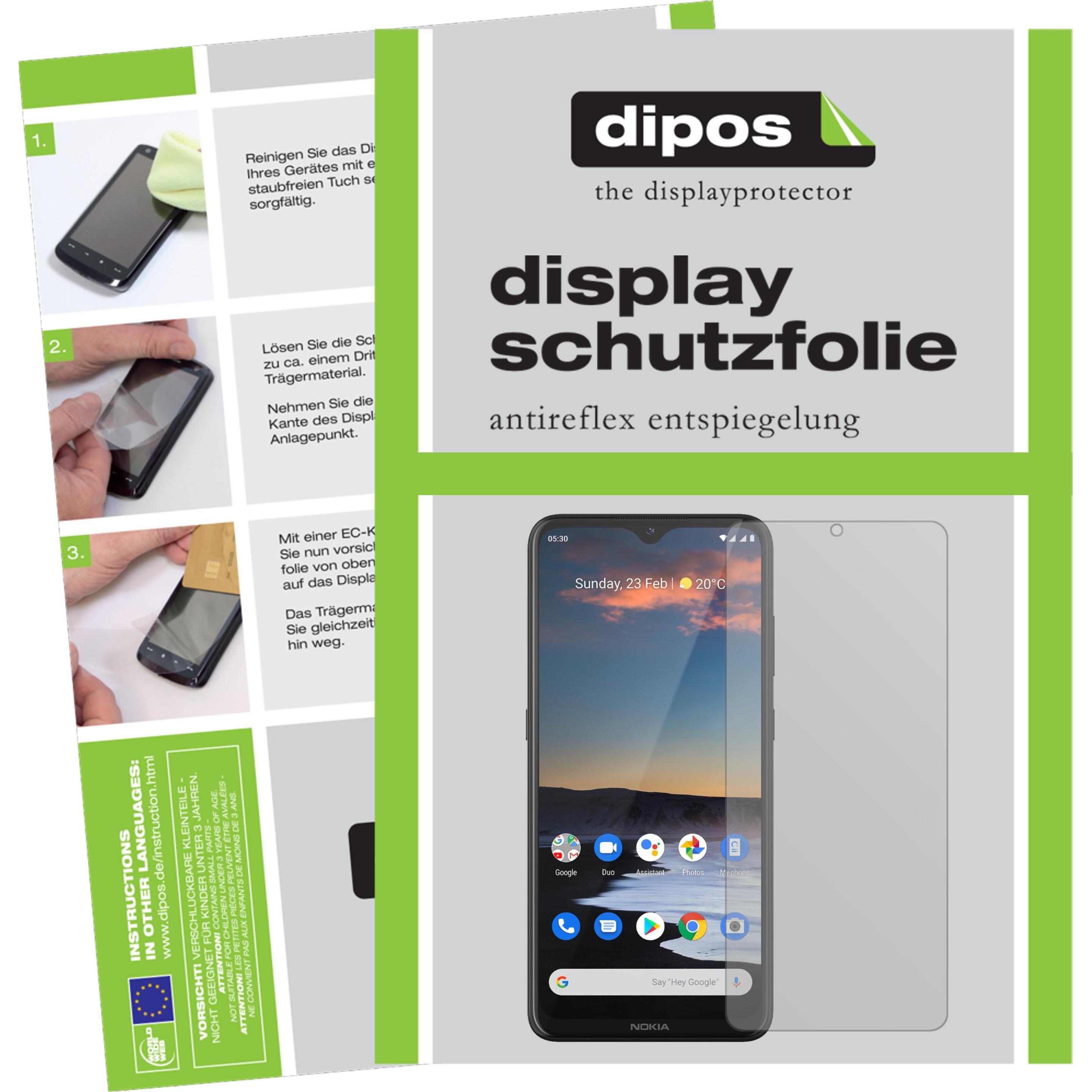 Dipos Displayschutzfolie Antireflex (2 Stück, Nokia 5.3), Smartphone Schutzfolie, Transparent
