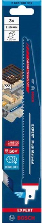 Produktbild Bosch Professional Zubehör EXPERT ‘Multi Material’ S 1156 XHM Säbelsägeblatt, 3 Stück