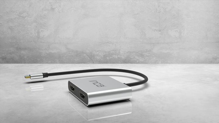 Actual product image Inca Adapter ITPC-4THubX4 2HDMI 4K 30Hz,4 in 1 USB Type C (HDMI, USB 2.0, USB-C)