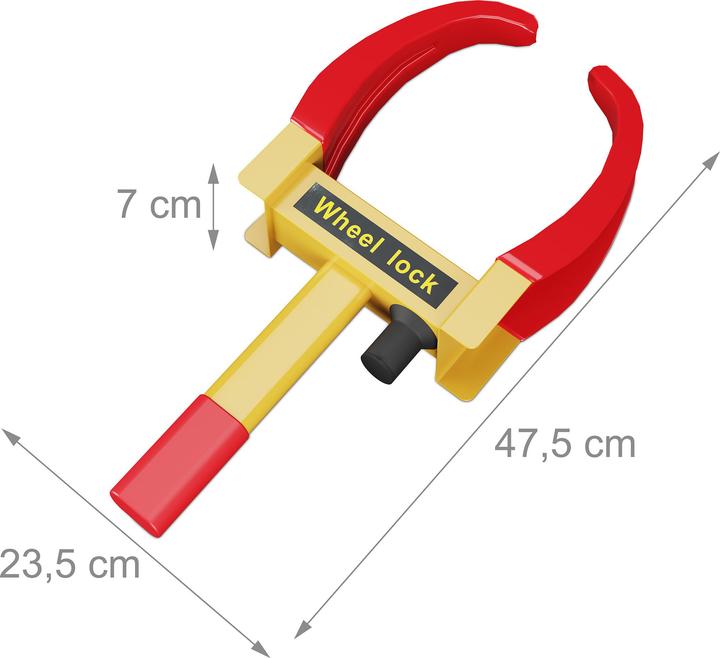 Actual product image Relaxdays Wheel lock