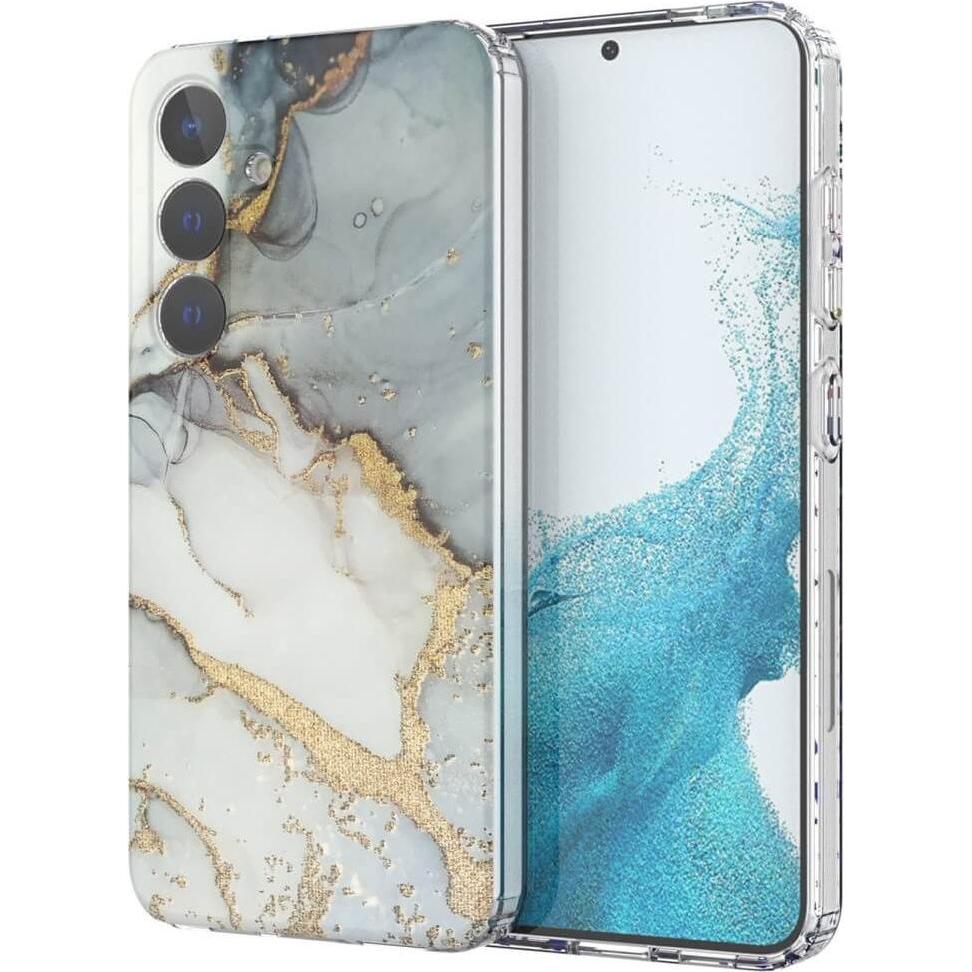 Cover-Discount Cover Handyhülle IMD Grey Marble (Samsung Galaxy S24+), Smartphone Hülle, Grau