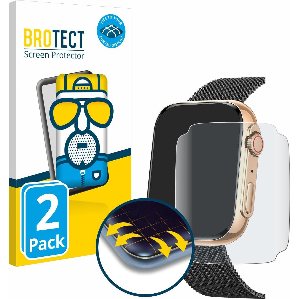 BROTECT Fullscreen Schutzfolie Displayschutz Folie Matt Entspiegelungsfolie, Smartwatch Schutzfolie, Grau